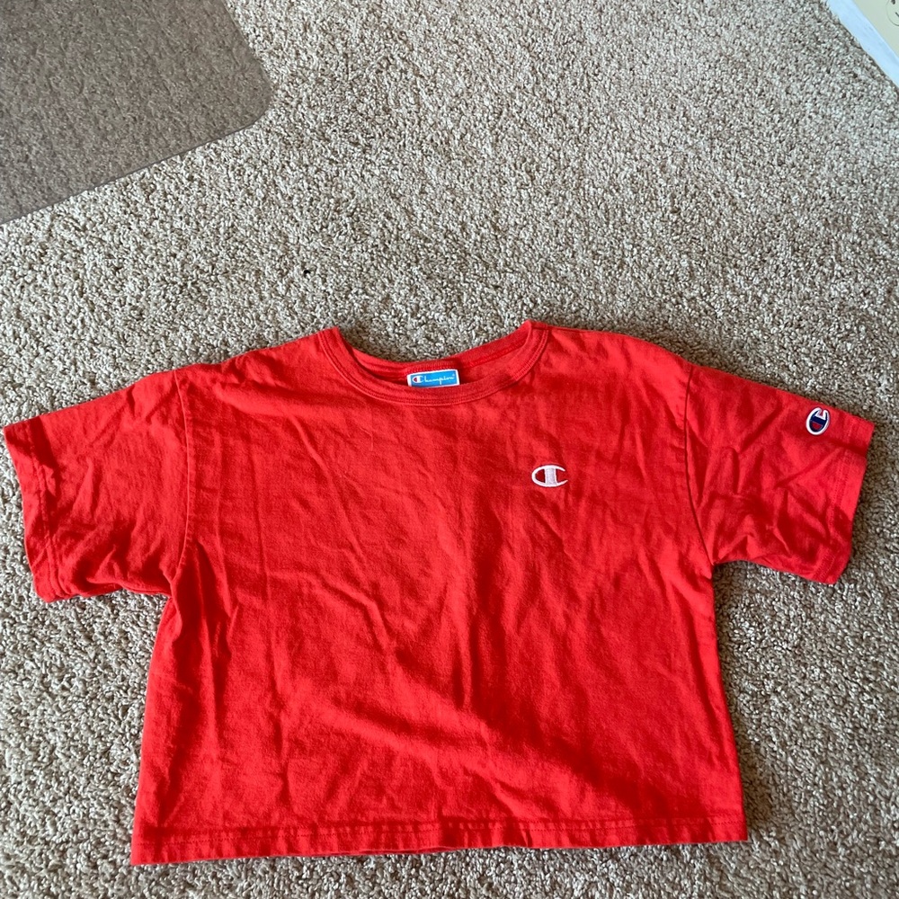Champion Women's Red Crop Top